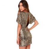 Tabloid Sequin Cut Out Shift Dress - Silver - FINAL SALE Ins Street